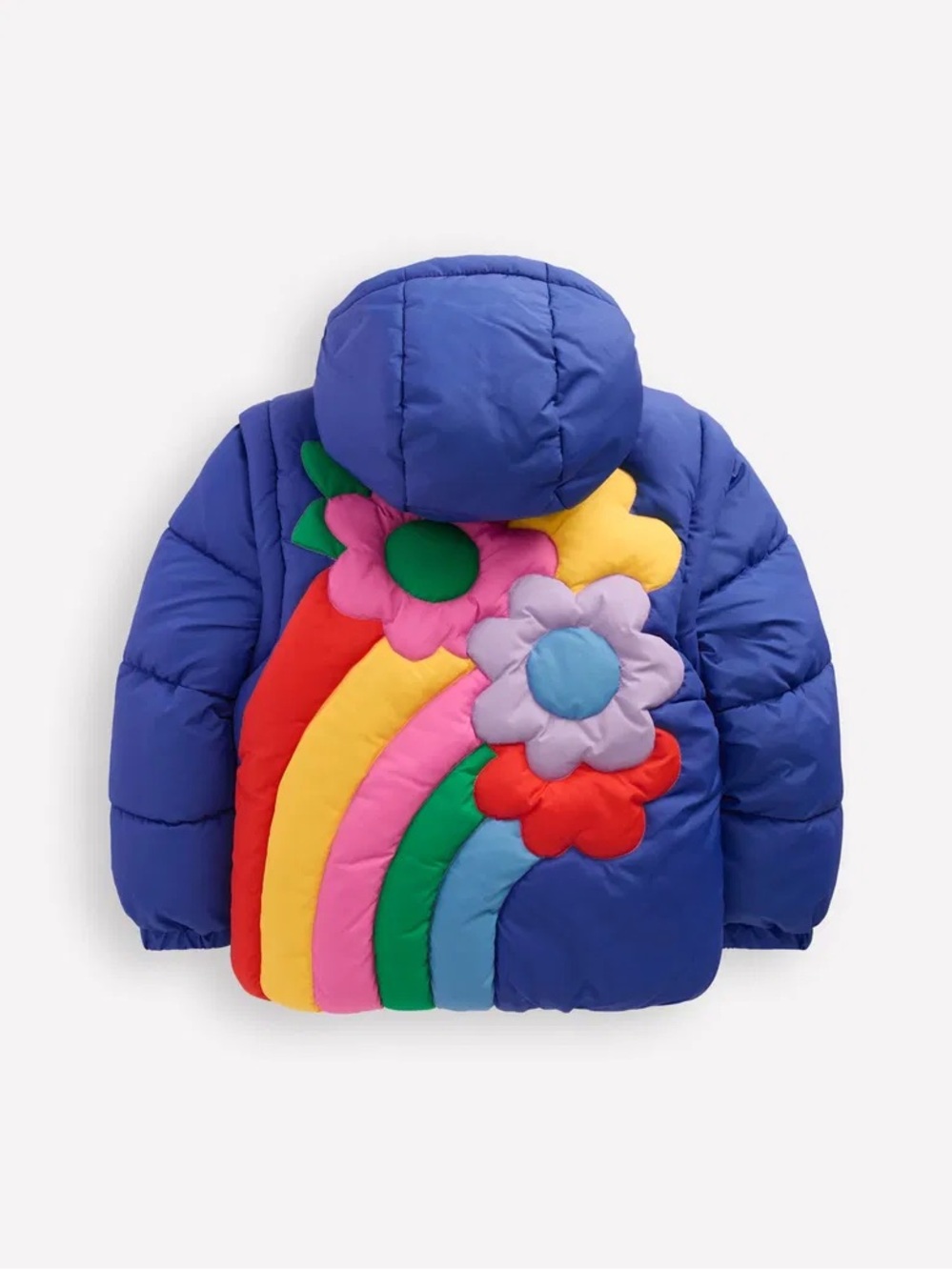 Mini Boden 2-in-1 Padded Coat-Starboard Blue Rainbow